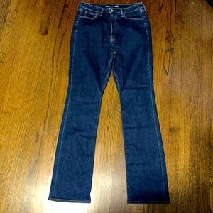 Old Navy Tall Extra High Rise Kicker Boot Cut Washed Faded Denim Jeans Pockets